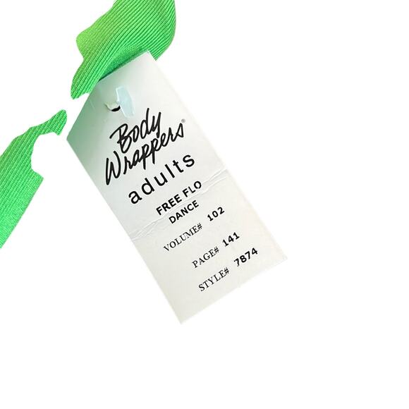 Body Wrappers Reversible Green/Blue Halter Dance Top Adult Size Medium Stretch - Picture 6 of 9